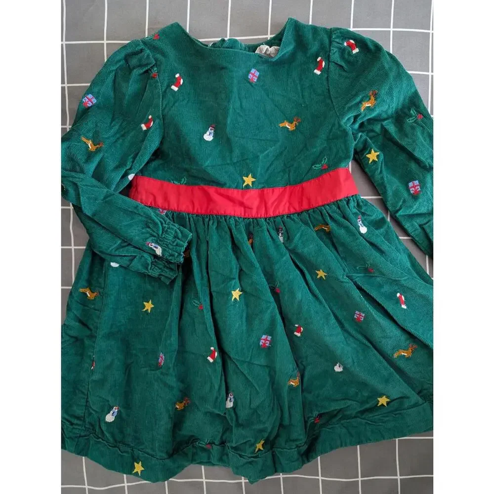 Boden embroidered Christmas cord dress - Picture 1 of 2